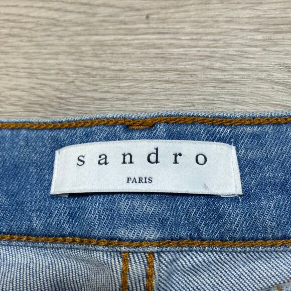 Sandro Paris Tobby Visible Seam Skinny Jeans Women's 28 Minimalist Casual - Picture 4 of 12